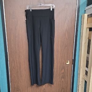 32 Degrees Size S Black Ribbed High Waisted Yoga Pants